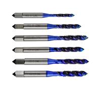 Set di 6 punte per trapano a spirale metriche per filettatura, set di punte da trapano per spirali metalliche