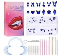 Set di 6 punte per trapano, set di adesivi per trapano, decorazione vari modelli, set di bellezza, set di 6 griglie per trapano CnH584 (C, 7,5 x 5 x 1,2 cm)