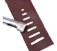 Set di 6 punzoni ovali per pelle, 3 mm, 4 mm, 5 mm, 6 mm, 7 mm, 8 mm, per strumenti fai da te, set di 6 pezzi in acciaio al carbonio per pelle, plastica, gomma, vinile