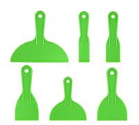 Set di 6 raschietti in plastica per stucco, per stucco e vernice, strumenti per spackling, rattoppatura, decalcomanie, carta da parati, adesivo per rimozione, pittura auto (verde)