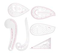 Set di 6 Righelli Curvi per Cucito, Strumenti in Plastica, Scala Francese e Metrica, Righelli per Progettazione Abbigliamento - Multiuso, Alta Precisione, Perfetti per e