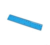 Set di 6 righelli matematici in plastica, strumenti geometrici trasparenti con goniometri e triangoli, kit di misurazione in pollici e cm a doppia scala per studenti scolastici (blu)