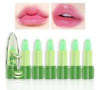 Set di 6 rossetti che cambiano colore con aloe vera Queen, balsamo per labbra nutriente e duraturo per la cura delle labbra, idratante, lucidalabbra che cambia colore a temperatura