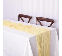 Set di 6 runner da tavola in garza di sabbia semitrasparente per matrimoni, decorazioni per la tavola nuziale, decorazioni per archi nuziali eleganti