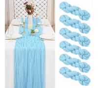 Set di 6 runner da tavola semitrasparenti per matrimoni, decorazione per la tavola nuziale, decorazione per matrimoni, archi di nozze, elegante stile per eventi