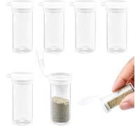 Set di 6 Sale e Pepe da Viaggio, Mini Saliera in Plastica, con Coperchio, per Spezie, Dispenser Ermetico, Sale Marino e Pepe Nero, Set di Sale e Pepe da Campeggio per Uso Domestico o Esterno Tedious