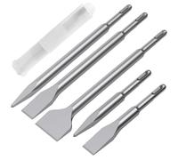 Set di 6 scalpelli in acciaio, 15 cm, 25 cm, inclusi scalpello a punta, scalpello piatto, scalpello largo, multifunzionale, ampiamente compatibile, scalpello a spatola, martello perforatore per