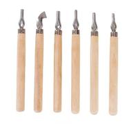 Set di 6 scalpelli professionali for intaglio del legno in acciaio al manganese for falegnami di intaglio dettagliati di base