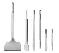 Set di 6 scalpelli SDS Plus, con scalpello piatto, scalpello a punta larga, 20 x 150 mm e 250 mm, 14 x 150 mm e 250 mm, 40 x 250 mm, 100 x 280 mm, scalpello SDS Plus, set per calcestruzzo e muratura