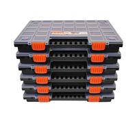 Scatola di assortimento vuota per assortimento di piccole parti con scomparti divisibili individualmente per piccoli oggetti e attrezzi in set da 6 pezzi, circa 399 x 303 x 50 mm