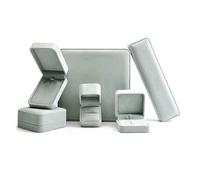 Set di 6 scatole portagioielli in microfibra, organizer for anelli, orecchini, collane e bracciali, collezione completa di imballaggi Conservazione dei gioielli