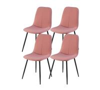 Set di 6 sedie da pranzo imbottite stile moderno metà secolo, sedie da pranzo in pelle