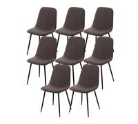 Set di 6 sedie da pranzo imbottite stile moderno metà secolo, sedie da pranzo in pelle