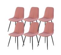 Set di 6 sedie da pranzo imbottite stile moderno metà secolo, sedie da pranzo in pelle