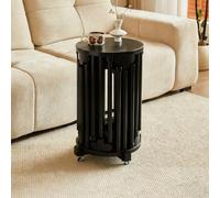 Set di 6 sgabelli impilabili in legno, per cucina, design rotondo in legno, non richiede montaggio, versatile, con ruote