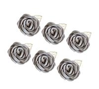 Set di 6 sofisticate spille a forma di fiore per sposi novelli, eleganti bouquet di fiori fatti a mano per sposi e sposa, spilla artificiale, Misura unica, come descritto