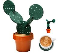 Set di 6 sottobicchieri a forma di cactus per bevande, divertenti sottobicchieri a forma di cactus, con supporto per vaso di fiori, decorazione per casa, ufficio, bar