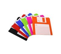 Set di 6 sottobicchieri a forma di floppy disk, tappetini in silicone, adatti per vari tipi di tazze, accessori per feste e riunioni