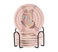 Set di 6 sottobicchieri a forma di lettera K con supporto, per tavolo Posavasos Para Mesa