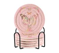 Set di 6 sottobicchieri a forma di lettera T con supporto, per casa, porta vasos, para mesas