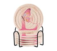 Set di 6 sottobicchieri assorbenti per bevande Posavasos Para Mesa con supporto a forma di farfalla lettera E