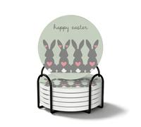 Set di 6 sottobicchieri CircularHappy Easter Bunnies