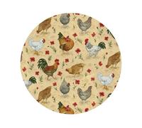 Set di 6 sottobicchieri con disegno di galline, per soggiorno, cucina, caffè, decorazione