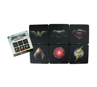 Set di 6 sottobicchieri con logo della squadra completa del film Justice League