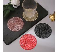 Set di 6 sottobicchieri con motivo esplosivo, adatti per la casa, la sala da pranzo e la decorazione del tavolo 6 pezziColore unicoPolicloruri di vinile