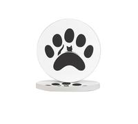 Set di 6 sottobicchieri con stampa di zampe di cane, carini sottobicchieri assorbenti in diatomite, ad asciugatura rapida, per bevande, tazze rotonde per tavolo, bar, decorazione per la casa
