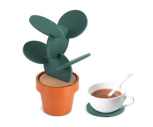 Set di 6 Sottobicchieri Creativi a Forma di Cactus, Tappetini Antiscivolo Resistenti al Calore, Sottobicchiere Isolati Multifunzionali, Decorazione Casa e Ufficio, Regali di Inaugurazione