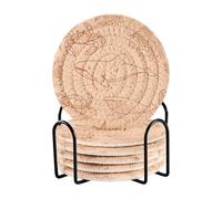 Set di 6 sottobicchieri da ufficio con mandorla e balena subacquea medusa con supporto per bevande e decorazioni per la casa