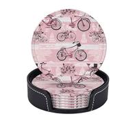 Set di 6 sottobicchieri in microfibra PU con supporti per bevande, accessori per bar, casa, appartamento, tavolino da caffè, regali di inaugurazione della casa - Cityscape Paris Eiffel Tower France