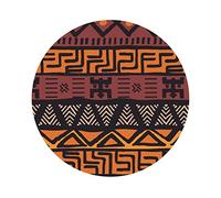 Set di 6 sottobicchieri in pelle con stampa tribale in tessuto di fango africano, sottobicchieri per tè e caffè, quattro forme tra cui scegliere