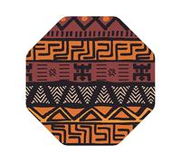 Set di 6 sottobicchieri in pelle con stampa tribale in tessuto di fango africano, sottobicchieri per tè e caffè, quattro forme tra cui scegliere