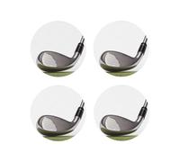 Set di 6 sottobicchieri in pelle per bevande, resistenti al calore, antiscivolo, sottobicchieri per tazze da tè, forma rotonda, protezione da tavolo per mazze da golf, tappetino da caffè, regalo per