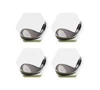 Set di 6 sottobicchieri in pelle per bevande, resistenti al calore, antiscivolo, sottobicchieri per tazze da tè, sottobicchieri esagonali, protezione da tavolo per mazze da golf, tappetino per tazza