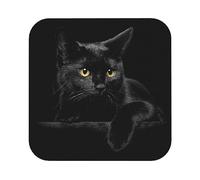 Set di 6 sottobicchieri leggeri e gatti neri per casa, ristoranteleggeri, ufficio