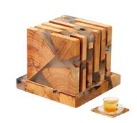 Set di 6, sottobicchieri portabicchieri - Sottobicchieri per tazza da tavolo Sottobicchieri in resina - Sottobicchieri multifunzione per la famiglia e gli amici, Capodanno, San, mamma