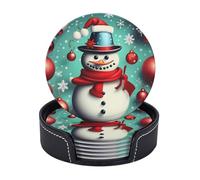 Set di 6 sottobicchieri pratici con scritta "Merry Christmas", per ufficio, cucina, tavolino da caffè, decorazione per sala da pranzo, facile da pulire