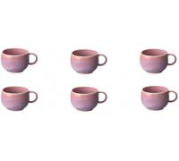 Set Di 6 Sottotazze Per Caffè Villeroy & Boch Perlemor Coral D.16 Cm Porcellana