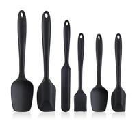 Set di 6 spatole in silicone antiaderenti resistenti al calore, pennello for olio denso, miscela for cottura forno(Red suit)