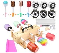 Set di 6 spatole multi per bicchieri, in resina epossidica glitterata, kit completo con 4 6 bracci, per fai da te, per fai da te, con spinner per tazze in resina epossidica