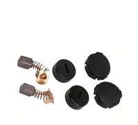 Set di 6 spazzole di carbone con coperchio e tappo per utensili elettrici CB430, BGA450, BGA452, BJS160, BJS161, DGA452, BGD800, 6 pezzi (2 spazzole + 2 coperture