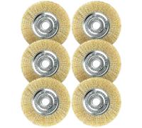Set di 6 spazzole metalliche per Gloria Multibrush e Weedbrush, Ø 11,5 cm, accessorio per la pulizia dei pavimenti, muschio, sporco ed erbacce nelle fughe (6)