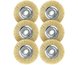 Set di 6 spazzole metalliche per Gloria Multibrush e Weedbrush, Ø 11,5 cm, accessorio per la pulizia dei pavimenti, muschio, sporco ed erbacce nelle fughe (6)