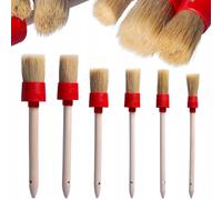 Set di 6 spazzole rotonde anulari da 20-45 mm con setole naturali di varie largh