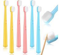 Set di 6 spazzolini da denti Nano extra morbidi per bambini setole spazzolino da denti per bambini micro nano manuale con 20000 setole, per bambini dai 1 anni in su ragazzi ragazze e ragazze che proteggono le gengive (stile fresco)