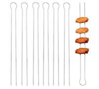 Set di 6 Spiedini per Barbecue in Acciaio Inox a Forma di U, Spiedini a Doppia Punta Riutilizzabili per Griglia, Accessori Barbecue Professionali per Carne, Verdure e Kebab