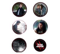 Set di 6 spille Twilight altamente collezionabili stile A - Versione nera del Te